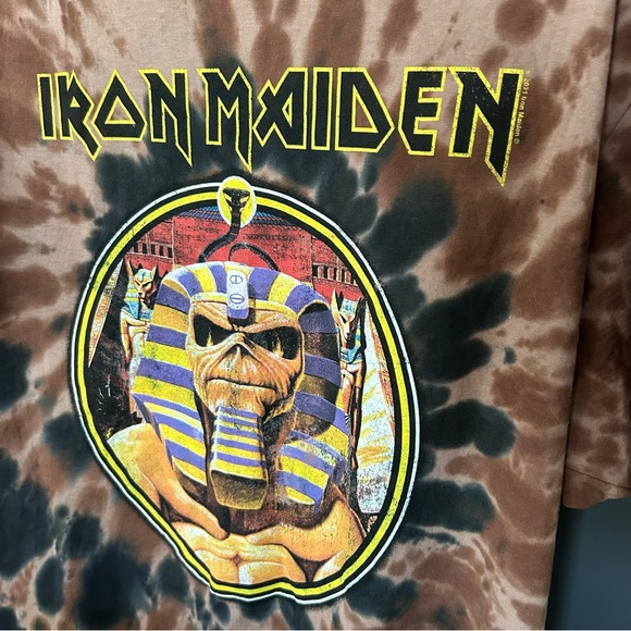 IRON MAIDEN TIE DYE T-SHIRT, BY GLOBAL, MEN'S Medium - Picture 2 of 3